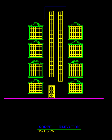 پلان مسکونی چهار طبقه